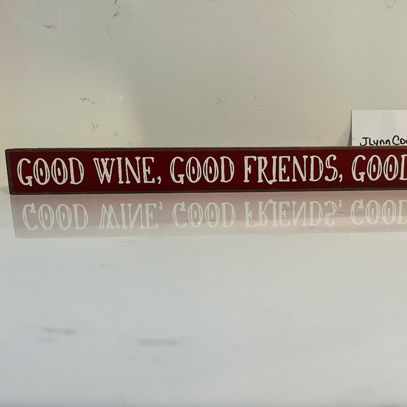 GOOD.WINE, God Friends , Good Times! wood SIGN, New sign Wine - Picture 1 of 4